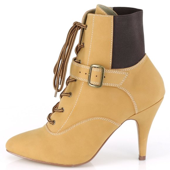 Pointed Toe Lace Up High Heel Ankle Boots - Picture 1 of 5